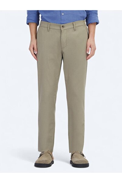 Kip Vizon Düz Dokuma Jogging Fit Casual Pamuk Karışımlı Pantolon