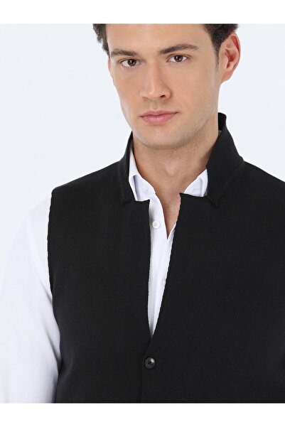 Kip Чорний Regular Fit Casual трикотажний жилет