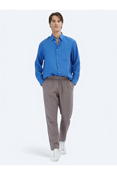 Kip Saks Plain Oversize Fit Woven Casual Shirt