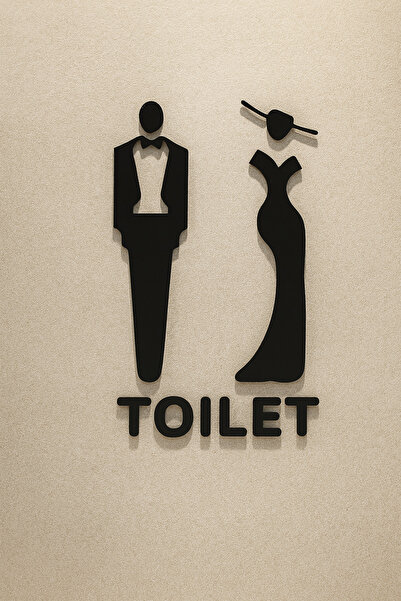 VENON METAL Wc Туалет і чоловічий комплект прикрас для дверей (3 частини) Двері і настінна вказівна табличка 20 x 7