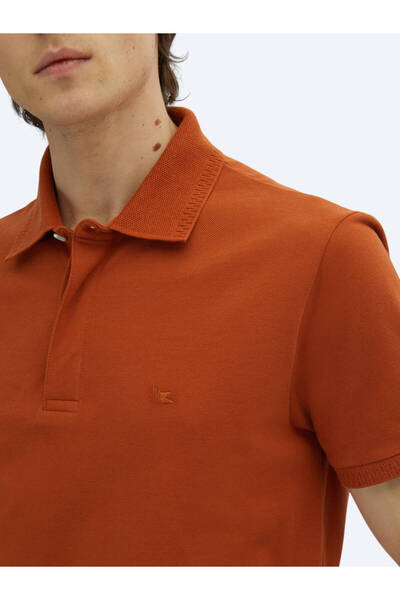 Kip Tile Plain Polo Neck 100% Cotton T-Shirt