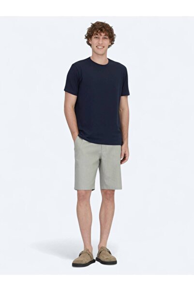 Kip Μπλουζάκι με μπλέ μπλέ μονόχρωμο λαιμόκοψη από βαμβακερό μείγμα