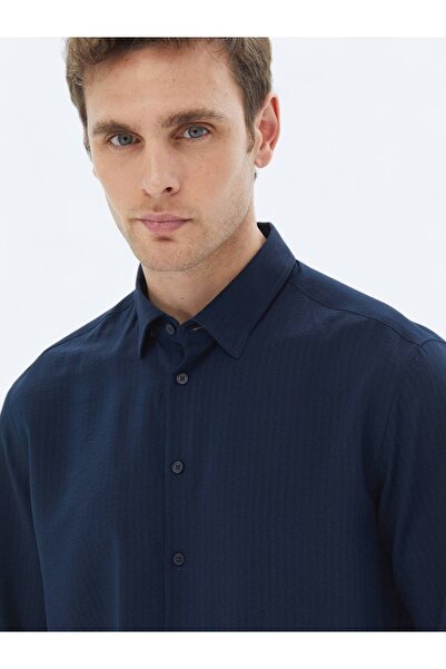 Kip Синя сорочка прямого крою з тканого матеріалу - Casual