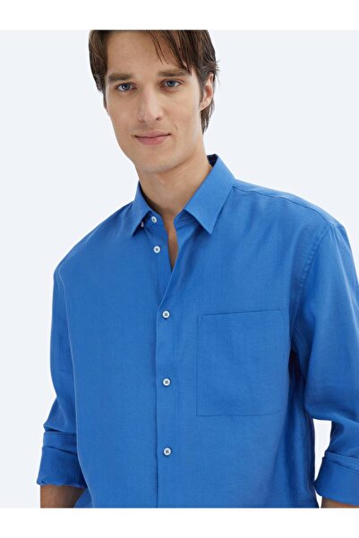 Kip Saks Plain Oversize Fit Woven Casual Shirt