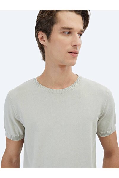 Kip Taş Bisiklet Yaka Düz Örgü Triko