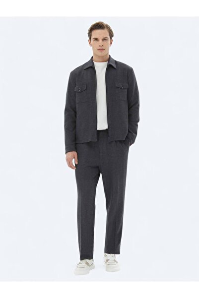 Kip Anthracite Micro Modern Fit Suit - Κομψό και άνετο σχέδιο