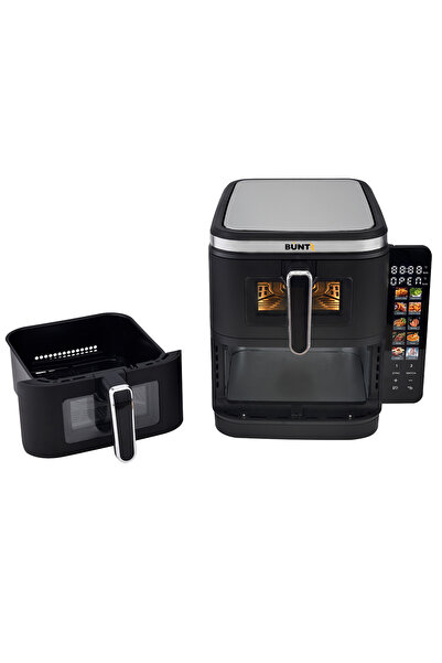 Buntz Air Fryer Digital BAF‑10X2, 11L, 2800 W, Dual Zone, Panou tactil, Termostat 60–200°C, Negru