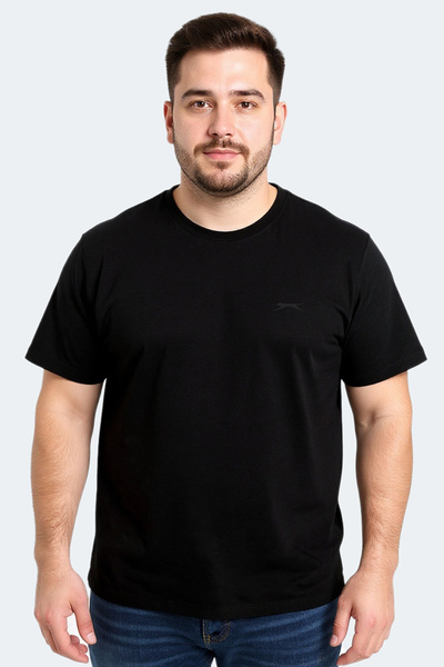 Slazenger Ανδρικό μπλουζάκι μαύρο μεγάλου μεγέθους SARGON KTN