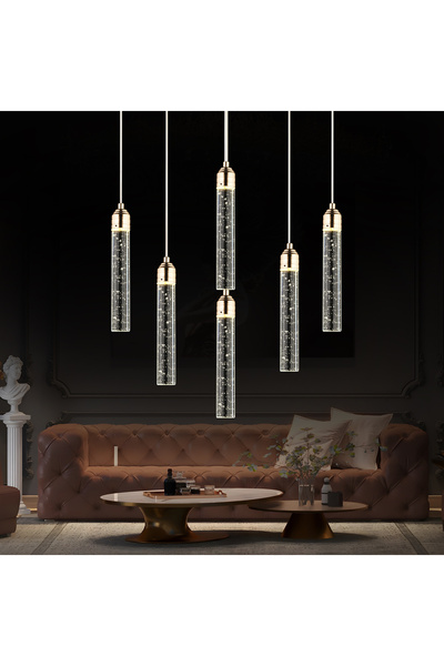 Apliqa Zaki 6 Lı Gold Kaplama 3 Renkli 88 Watt Ledli Modern Tasarım Oturma Odası,Genç Odası,Yatak Odası,Sal