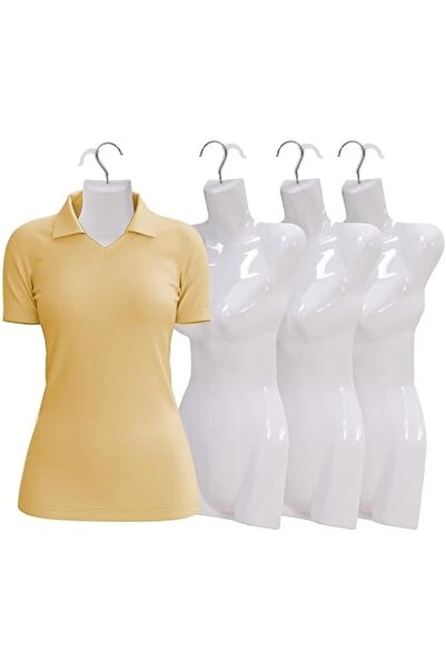 Silly fish (عبوة من 4 قطع) مانيكان أبيض معلق للنساء، مع خطاف وظهر مجوف نصف ال...