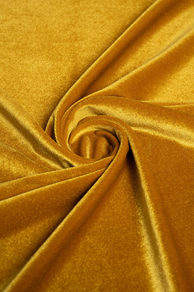 Kumaş Deposu نسيج محبوك بلون الخردل المخملي