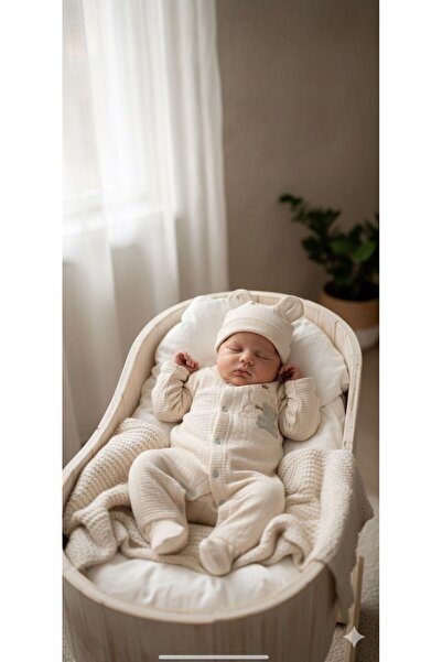 EM&FA TEKSTİL Bear Model 4 Layers Muslin Fabric Jumpsuit