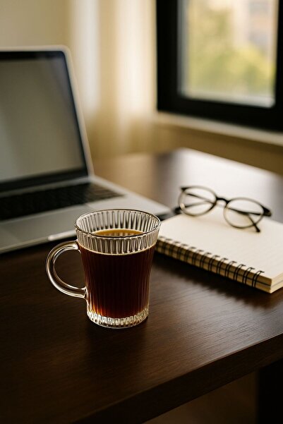 isra kristal Glass Mug with Handle - Coffee, Tea and Soft Drink Cup