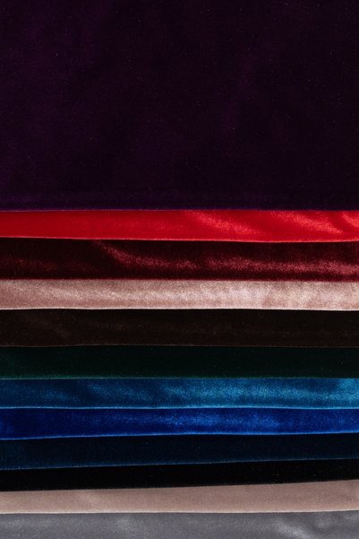 Kumaş Deposu Velvet Green Color Knitted Fabric