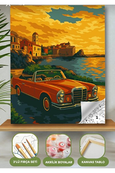 Denic Hobi Sayılarla Boyama Seti 40x50 Cm (Çıtalı) Fırça Boya Dahil Numaralı ...