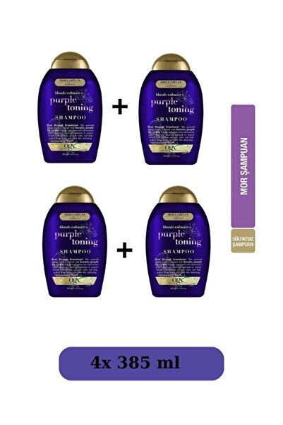 OGX Turunculaşma Karşiti Purple Toning Mor Şampuan 385 ml 4 Adet