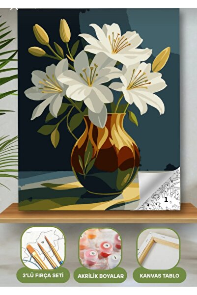 Denic Hobi Sayılarla Boyama Seti 40x50 Cm (Çıtalı) Fırça Boya Dahil Numaralı ...