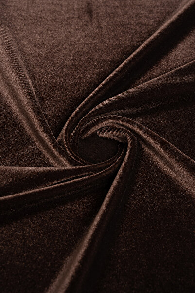 Kumaş Deposu Țesătură catifea maro din material subțire