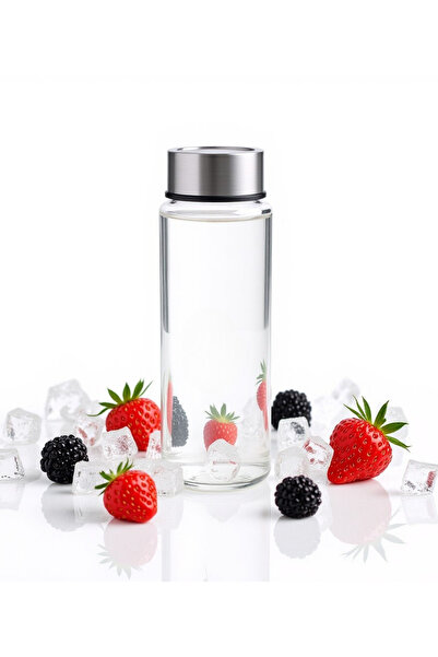 Blissra Glass Flask 550 ml – Water Bottle, Premium Lid Healthy Glass Water Bottle