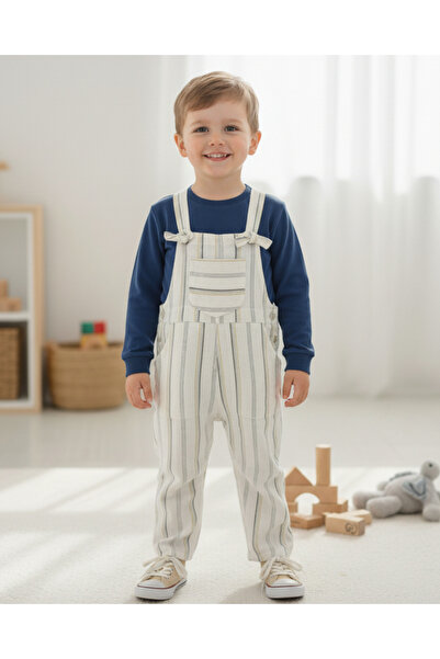 Ege Bebek ERKEK ÇOCIK 3-4-5-6-7 YAŞ ЛЬНЯНИЙ КОМБІНЕЗОН ТУЛУМ І ВНУТРІШНЯ БІЛИЗНА