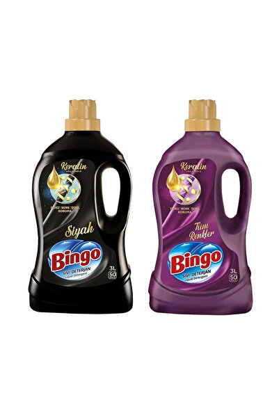Bingo Onaran Koruma Sıvı Deterjan 3000 Ml 1 adet + Bingo Siyahlar için sıvı d...