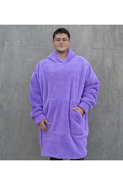 Pandamkee Pabtex Welsoft Plush Fleece Wearable Blanket Pajamas Lila