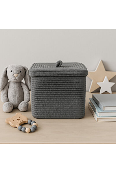 MaVaux Καλάθι από άχυρο γιούτα Quadra ορθογώνιο τετράγωνο 30cm x 30cm