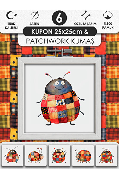 FabricMarket Patchwork Kumaş Seti – Dikiş ve Hobi İçin %100 Pamuk Desenli Kumaş Kuponları