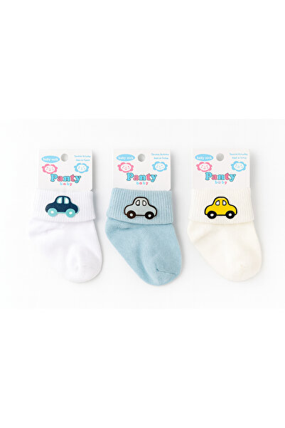 mini mia 3-Piece Newborn Baby Socks Set |   Cute Patterned & Soft Cotton Design