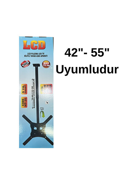 swatt 42-55" Televizyon Tavan Askı Aparatı 360° Dönebilir 70 Kg Kapasiteli Ka...