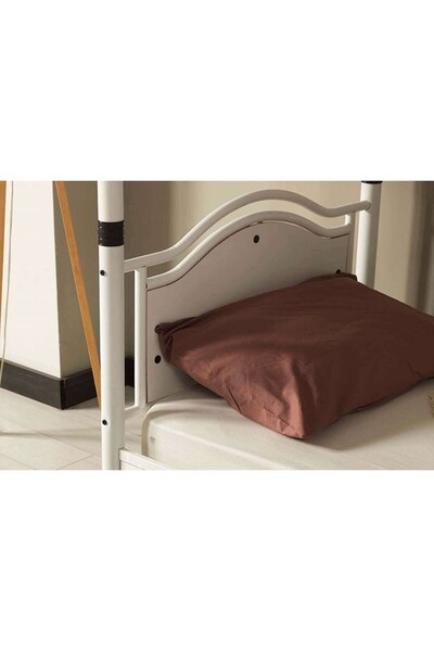 ARGİMO Avangard Ahşap Başlık Metal Ranza Ve Karyola 90x190 Beyaz