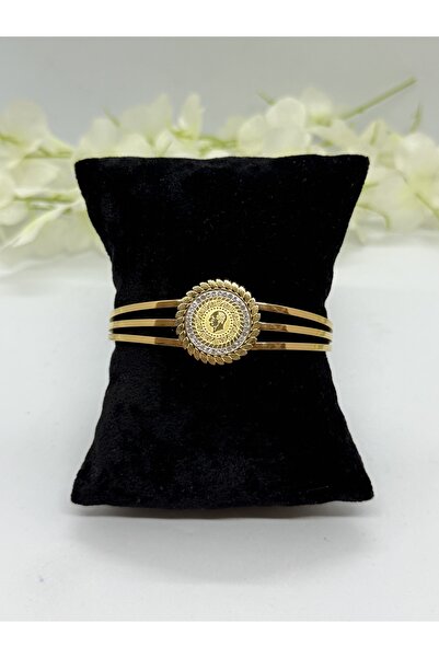 LAVDERUAR Çeyrekli Bileklik Paslanmaz Çelik Kelepçe 015-2