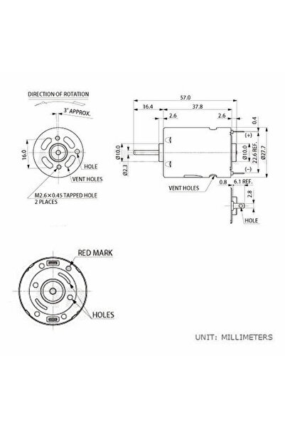 ROBİZ RS380 DC Motor 20000 RPM Yüksek hızlı DC 18V DIY RC Oyuncak Model Araba Bot Helikopter Vakum Fan Ele