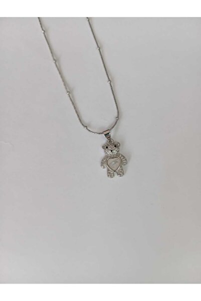 ÖZÜM TAKI Labubu Stainless Steel Necklace Silver Color