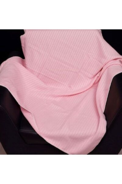 Elf Design Knitted Pattern Baby Pique Organic Cotton Baby Blanket Pink 100X12...