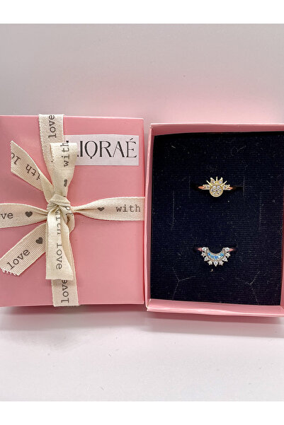 LioraeAtelier Güneş Ay Çift Yüzük