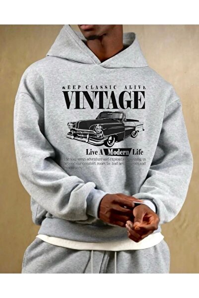 FUFLUNS سترة رياضية بقلنسوة للجنسين مطبوعة بحجم كبير