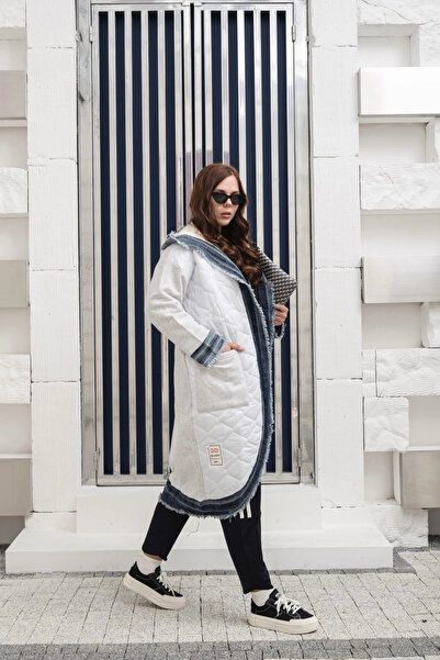 SUMEF Γυναικείο πουπουλένιο παλτό με κουκούλα σε μεγάλο μέγεθος |   Στάνταρ μ...