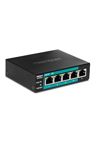TRENDnet Switch 4 ports Fast Ethernet Long Range 250m PoE+ 60W, 1 port Fast Ethernet - TE-FP051