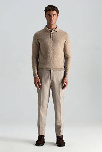Hemington Polo Yaka Saf Kaşmir Camel Kazak