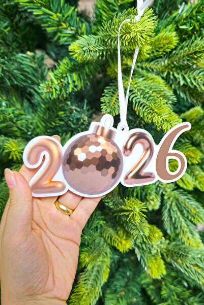 PEKSHOP Новорічна ялинка прикраса диско куля 2026 з написом