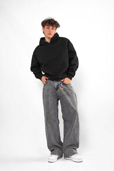 Sekizbiraltı Базова унісекс-худі Oversize Siyah