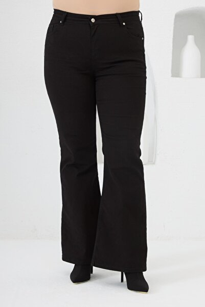 RMG Spanish Style Plus Size Black Cotton Pants
