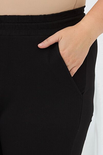 RMG Large Size Black Tracksuit - Elastic Legs