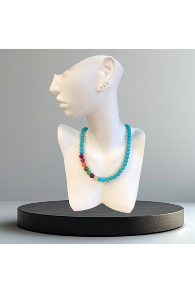 Alyas Aksesuar Handmade Turquoise Stone Necklace