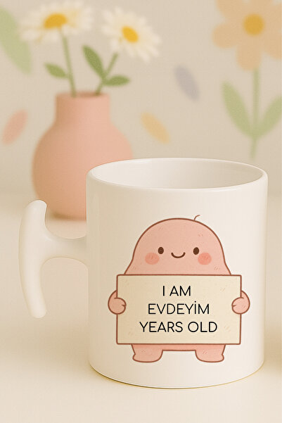 Witchy Co I Am Evdeyim Years Old Yazılı Komik Kupa Bardak, Hammer Kulplu, Hed...