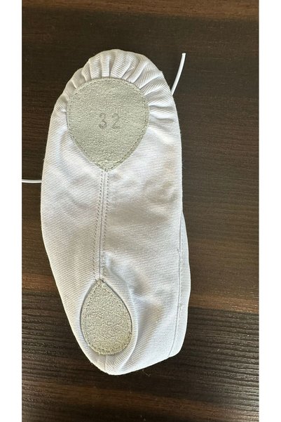 MISSY WINGS White Cloth Ballet Booties Double Sole Children And Adult
