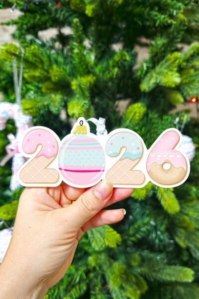 PEKSHOP زينة شجرة عيد الميلاد بألوان الماكارون لعام 2026