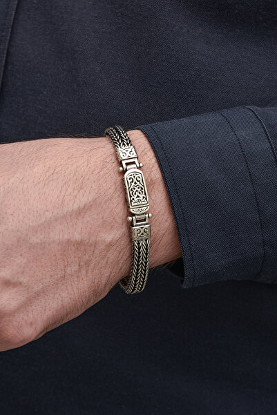 ALYANSEVİM Cihan Modeli 925 Gümüş Bileklik Künye