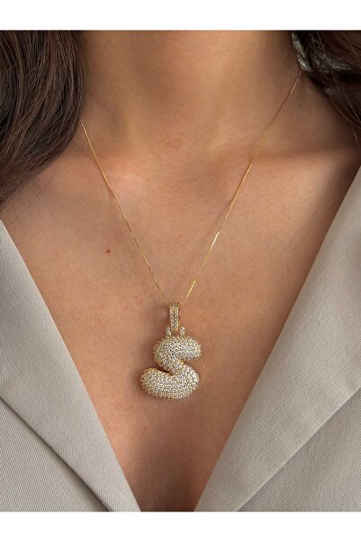 h&b design jewel Çelik Hailey S Harfli Kolye